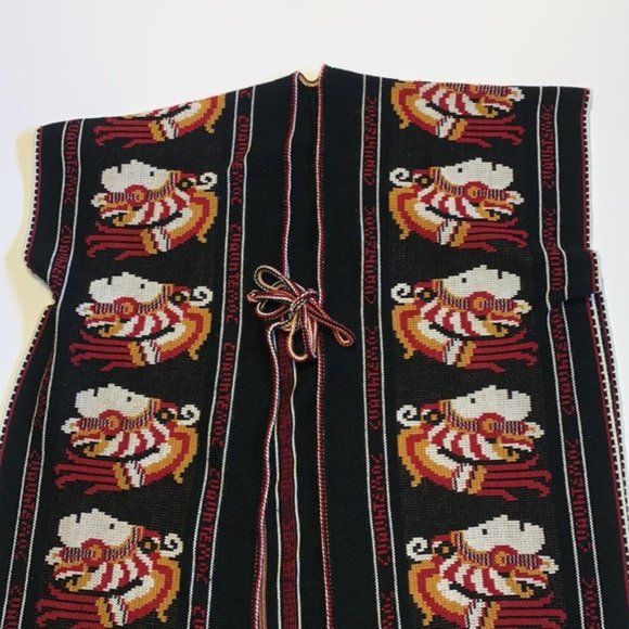 Vintage Tribal Print Woven Poncho - Women’s O/S - Picture 2 of 5
